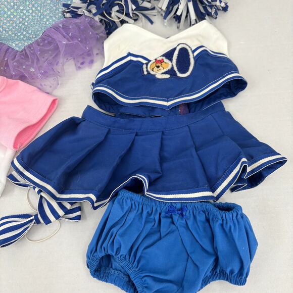 Build A Bear Clothes Mixed 11 Piece Cheerleader Outfit Accessories Belle Dress - Picture 2 of 9